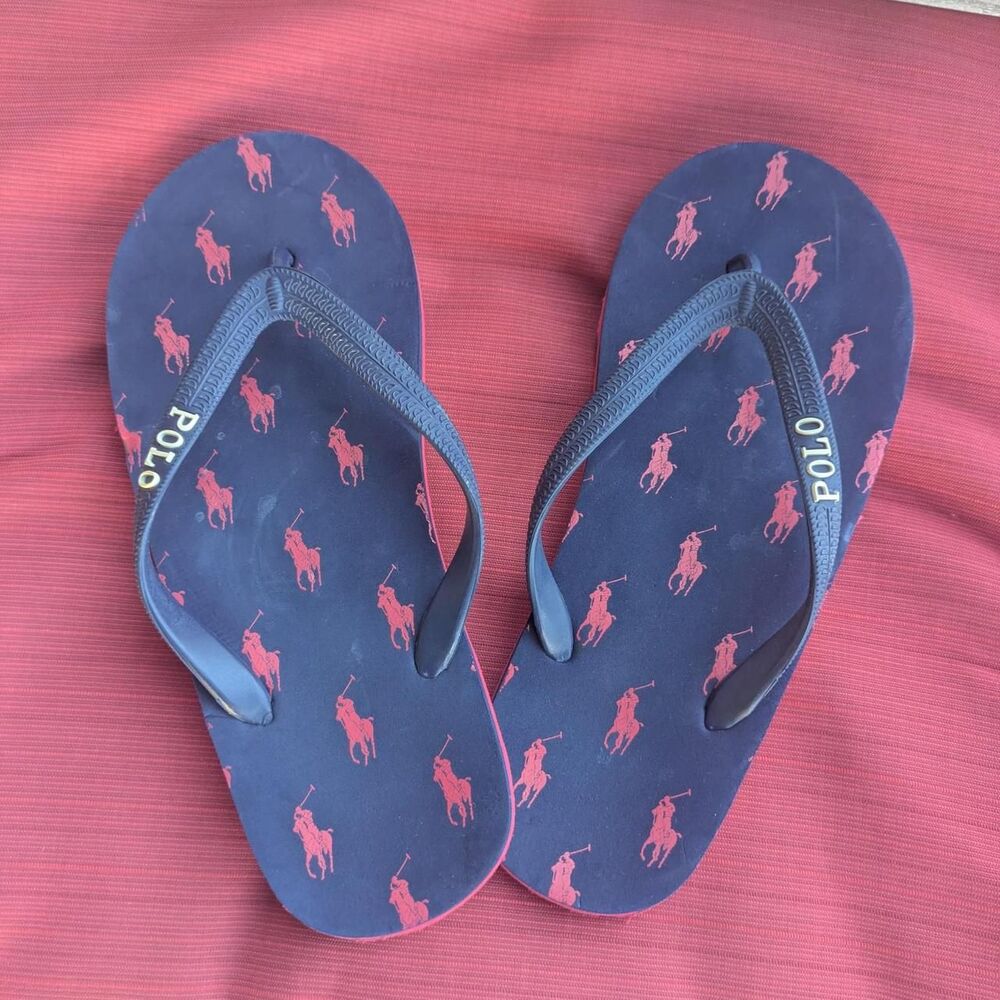 Polo-ralph-lauren Women's Navy and Red Flipflops